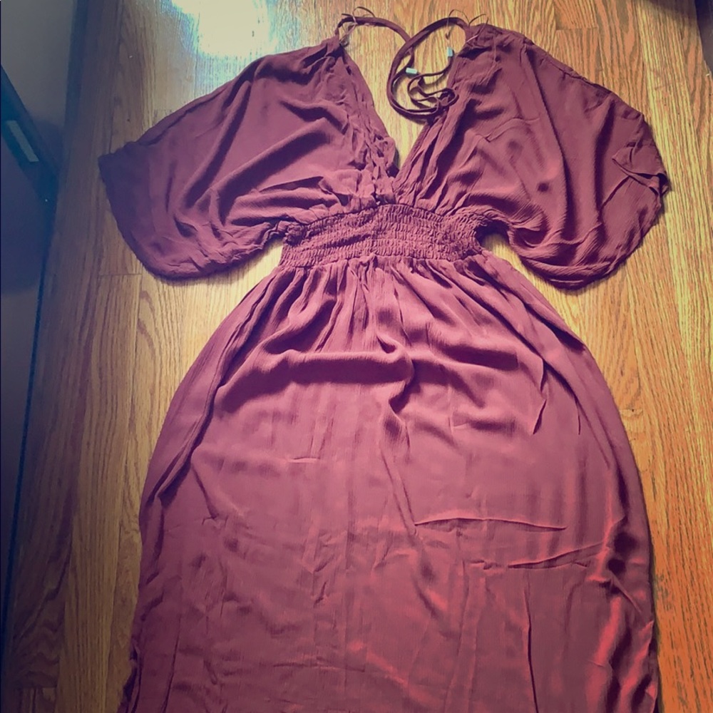 Maxi v-neck front and back